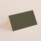 "into the mountains" - Place Cards in Olive by Helen Halik - Folded Back of Card