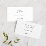 "Bare" - Place Cards in Cloud by Kelly Nasuta - Front with Free Guest Printing