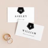 "Helena" - Place Cards in Quartz by 2birdstone - Front with Free Guest Printing