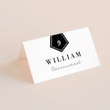 "Helena" - Place Cards in Quartz by 2birdstone - Folded with Free Guest Printing