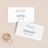 "Why Knot" - Place Cards in Ebony by Karen Glenn - Front with Free Guest Printing