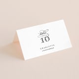 "Diantha" - Place Cards in Ink by Kimberly Morgan - Folded with Free Guest Printing