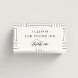 "Charming" - Place Cards in Pearl by AK Graphics - Folded with Free Guest Printing