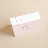 "The Ace" - Place Cards in Petal by Rochelle Renee - Folded with Free Guest Printing