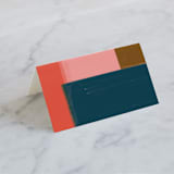 "painted colorblock" - Place Cards in Poppy by Angela Marzuki - Blank front