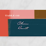 "painted colorblock" - Place Cards in Poppy by Angela Marzuki - Detail