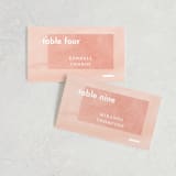 "Contemporary" - Place Cards in Peony by Liz Conley - Front with Free Guest Printing