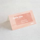 "Contemporary" - Place Cards in Peony by Liz Conley - Folded with Free Guest Printing