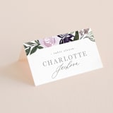 "Garden Stroll" - Place Cards in Lilac by Creo Study - Folded with Free Guest Printing