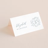 "Love Beyond Measure" - Place Cards in Mineral by Oscar and Emma - Karly Depew - Folded with Free Guest Printing