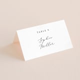 "Tallulah" - Place Cards in Linen by Jennifer Wick - Folded with Free Guest Printing