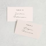 "Just the Two of Us" - Place Cards in Blush by Jennifer Wick - Front with Free Guest Printing