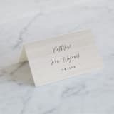 "Sunrise Waves" - Place Cards in Ocean by Wildfield Paper Co - Folded with Free Guest Printing