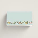 "Tropical Crest" - Place Cards in Papaya by Susan Moyal - Blank front