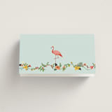 "Tropical Crest" - Place Cards in Papaya by Susan Moyal - Folded Back of Card