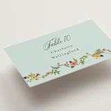 "Tropical Crest" - Place Cards in Papaya by Susan Moyal - Detail