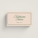 "Scripted" - Place Cards in Emerald by Creo Study - Front with Free Guest Printing