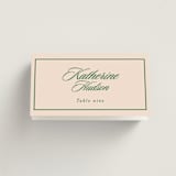 "Scripted" - Place Cards in Emerald by Creo Study - Folded with Free Guest Printing
