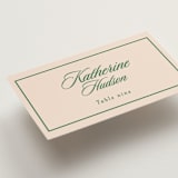 "Scripted" - Place Cards in Emerald by Creo Study - Detail