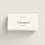 "Sophistique" - Place Cards in Linen by Cindy Reynolds - Folded with Free Guest Printing
