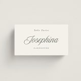 "Beautiful Day" - Place Cards in Graphite by Leah Bisch - Front with Free Guest Printing