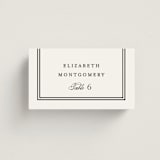 "Timeless Together" - Place Cards in Tuxedo by Carolyn MacLaren - Front with Free Guest Printing