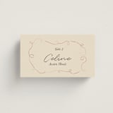 "The Swan" - Place Cards in Buttercream by Helena Vitto - Front with Free Guest Printing