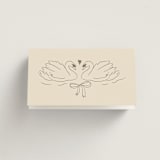 "The Swan" - Place Cards in Buttercream by Helena Vitto - Folded Back of Card