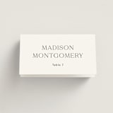 "Leighton" - Place Cards in Onyx by Jennifer Postorino - Folded with Free Guest Printing