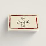 "Modern Love" - Place Cards in Champagne by Helena Vitto - Folded with Free Guest Printing