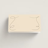 "French Whimsy Script" - Place Cards in Champagne by Wallace Design Co. - Blank front