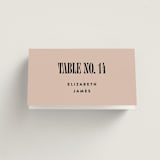 "Bold Stack" - Place Cards in Noir by Alethea and Ruth - Folded with Free Guest Printing