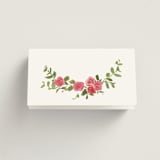 "Villa" - Place Cards in Azalea by Everett Paper Goods - Folded Back of Card