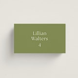 "Perriand" - Place Cards in Moss by Megan Davis - Front with Free Guest Printing