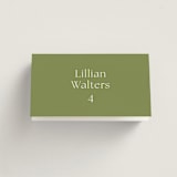 "Perriand" - Place Cards in Moss by Megan Davis - Folded with Free Guest Printing