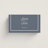 "Ritzy" - Place Cards in French Blue by Nicoletta Savod - Front with Free Guest Printing
