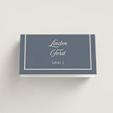 "Ritzy" - Place Cards in French Blue by Nicoletta Savod - Folded with Free Guest Printing