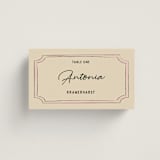 "Modern Fairy Tale" - Place Cards in Linen by Helena Vitto - Front with Free Guest Printing