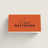 "Bold and Demure" - Place Cards in Amaro by Claire - Folded with Free Guest Printing