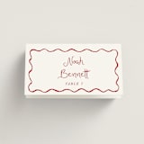 "quirky fun" - Place Cards in Wine by Cass Loh - Folded with Free Guest Printing