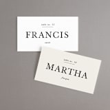 "Simple Elegance" - Place Cards in Onyx by Monika Konieczna - Front with Free Guest Printing