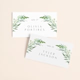 "I do" - Place Cards in Fern by Creo Study - Front with Free Guest Printing