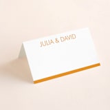 "Minimalist Display" - Place Cards in Tangerine by Nam Bourassa - Blank front