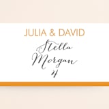 "Minimalist Display" - Place Cards in Tangerine by Nam Bourassa - Detail