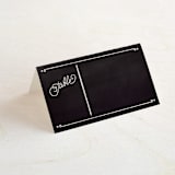 "Slated Forever" - Place Cards in Chalkboard by GeekInk Design - Blank front