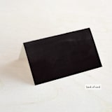 "Slated Forever" - Place Cards in Chalkboard by GeekInk Design - Folded Back of Card