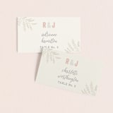 "Rustic Charm" - Place Cards in Petal by Hooray Creative - Front with Free Guest Printing