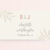 "Rustic Charm" - Place Cards in Petal by Hooray Creative - Detail