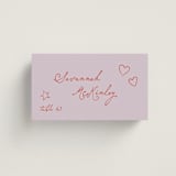 "Whimsical" - Place Cards in Lavender by Kelly Watkins - Front