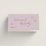 "Whimsical" - Place Cards in Lavender by Kelly Watkins - Folded with Free Guest Printing